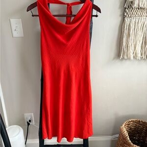 See You Monday. Orange Sleeveless Dress. Size large.
